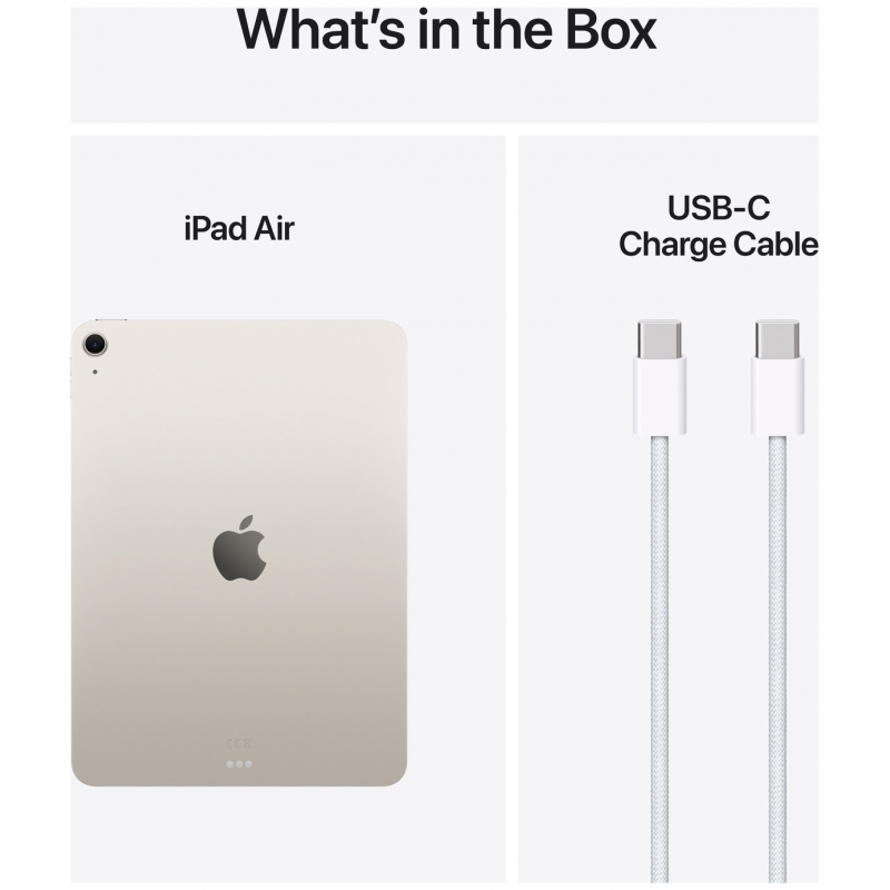 Apple iPad Air 2025 (WiFi, M3 Chip, 11-inch, 256GB) - Starlight