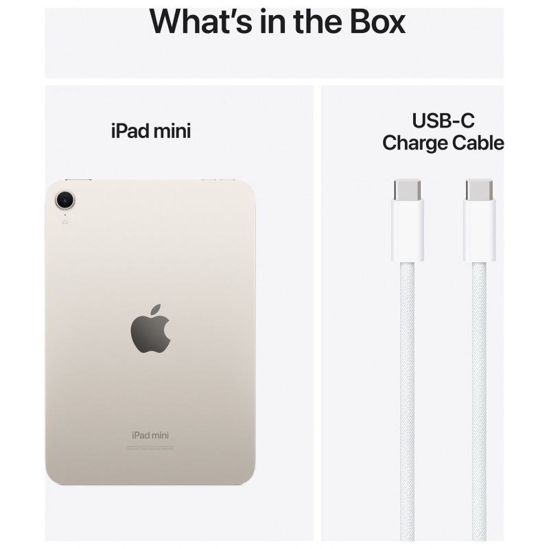 Apple iPad mini (7th generation, 8.3 Inch, Wi-Fi, 128GB) - Starlight