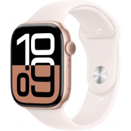 Apple Watch Series 10 (GPS, 42mm) - Rose Gold Aluminium Case with S/M Light Blush Band