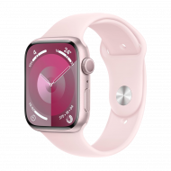 Apple Watch Series 9 (GPS, 41mm) - Pink Aluminium Case with M/L Light Pink Sport Band