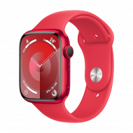 Apple Watch Series 9 (GPS, 41mm) - Red Aluminium Case with S/M Red Sport Band