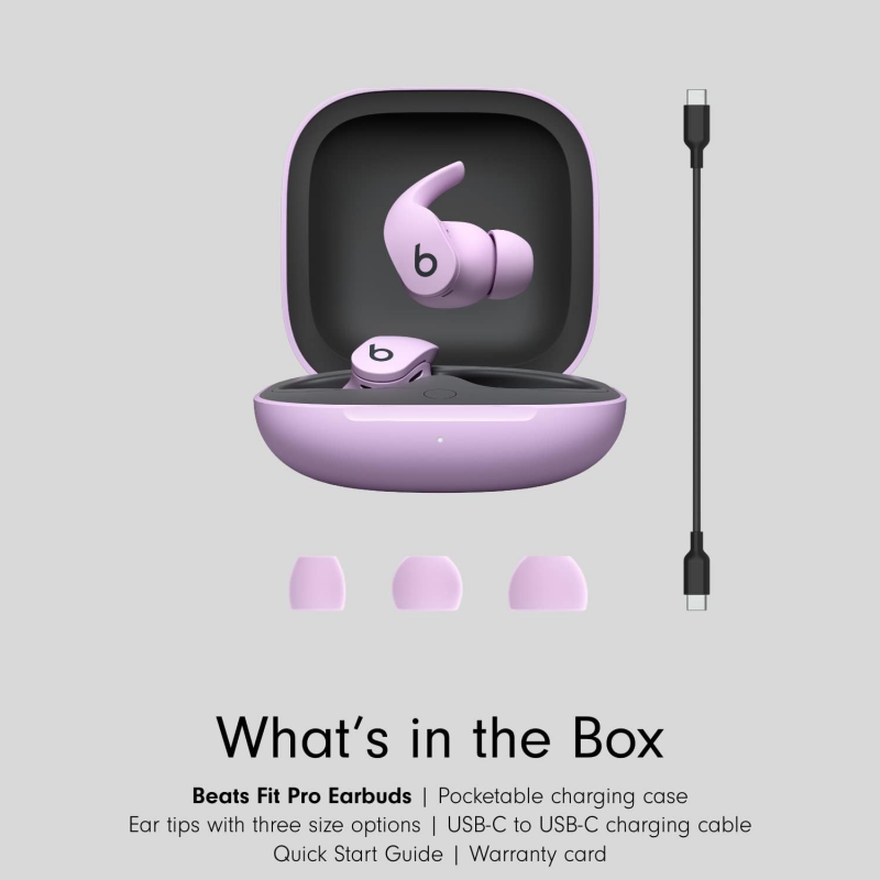 Beats Fit Pro Wireless Bluetooth Noise-Cancelling Sports Earbuds - Stone Purple