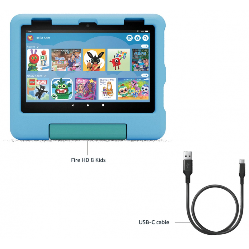 Amazon Fire HD 8 Kids Tablet (12th Generation, 2024) - Blue