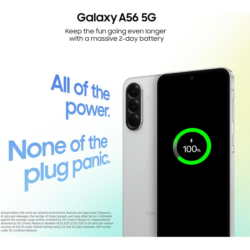 Samsung Galaxy A56 5G Smartphone (Dual-SIMs, 8+256GB) - Awesome Lightgrey