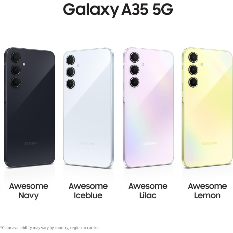 Samsung Galaxy A35 5G Smartphone (Dual-SIMs, 6+128GB) - Awesome Lilac