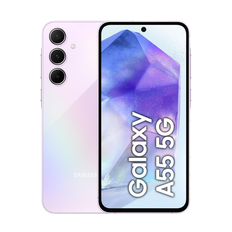Samsung Galaxy A55 5G Smartphone (Dual-SIMs, 12+256GB) - Awesome Lilac