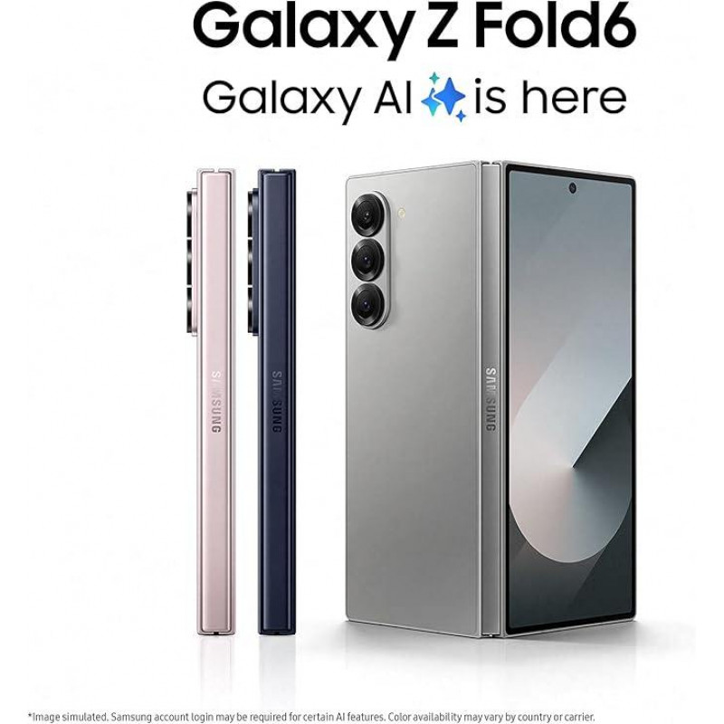 Samsung Galaxy Z Fold 6 Smartphone (12+1TB) - Silver Shadow