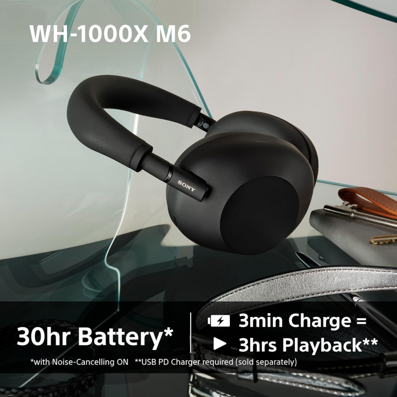 Sony WH-1000XM6 Wireless Noise Cancelling Headphones - Midnight Blue
