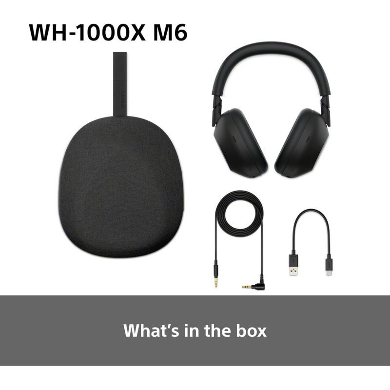 Sony WH-1000XM6 Wireless Noise Cancelling Headphones - Black