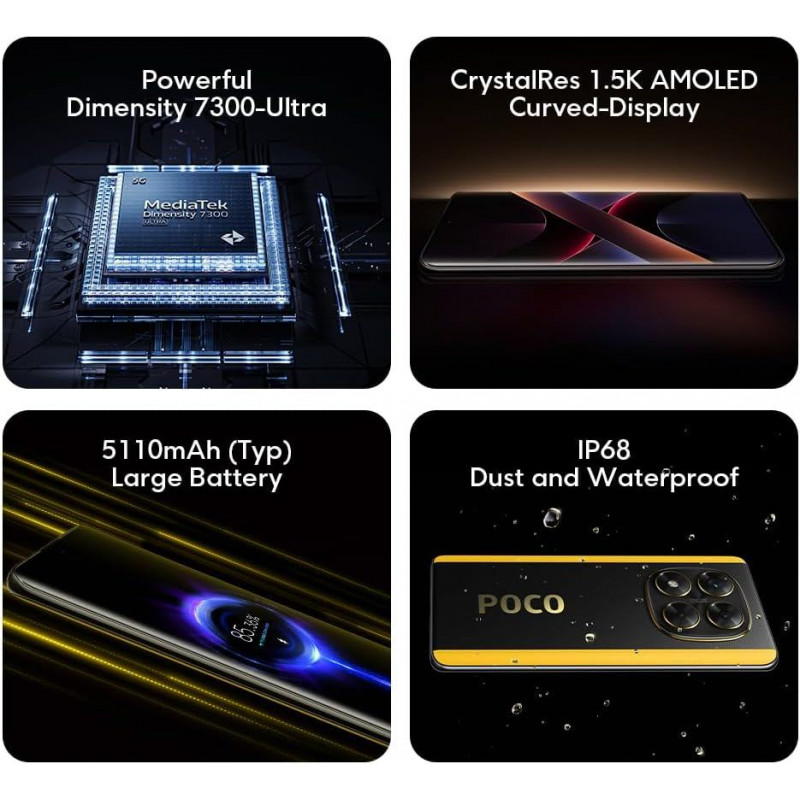 Xiaomi Poco X7 5G Smartphone (Dual-Sim, 12+512GB) - Black