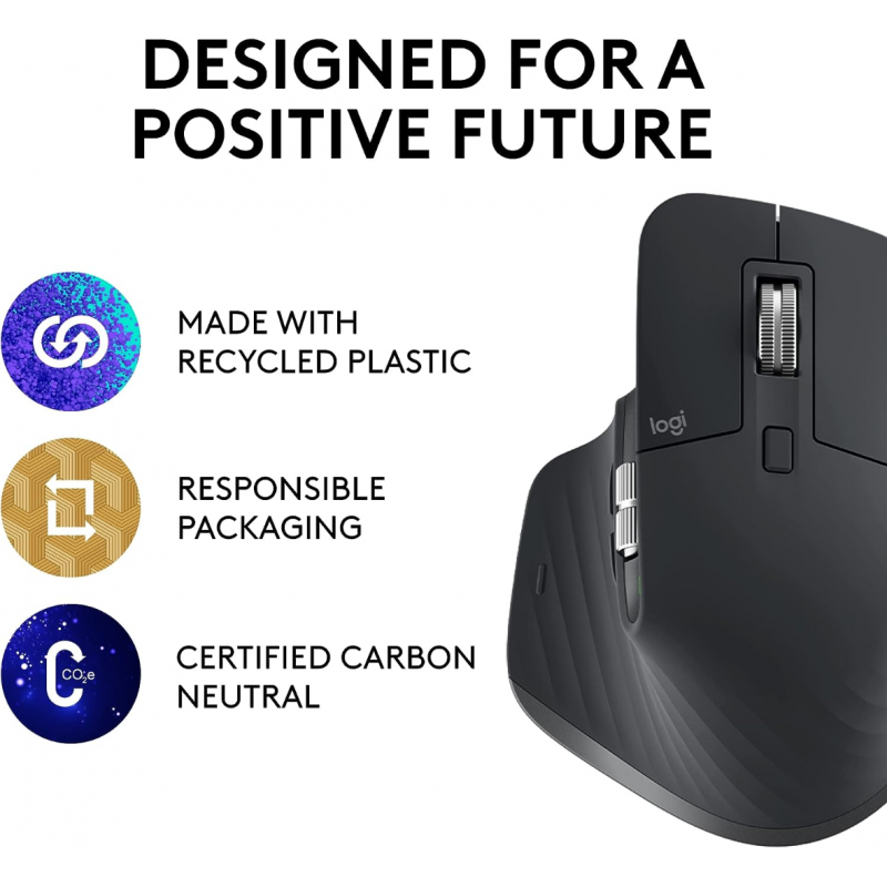 Renewed - Logitech MX Master 3S Wireless Performance Mouse - Graphite